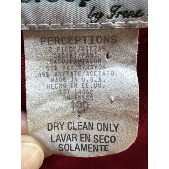 Petite Perceptions By Irene B Red & Black Button-Up Jacket With Short Sleeves - Picture 6 of 16